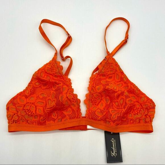 NWT Frederick's of Hollywood Bright Orange Bralette - Picture 1 of 8